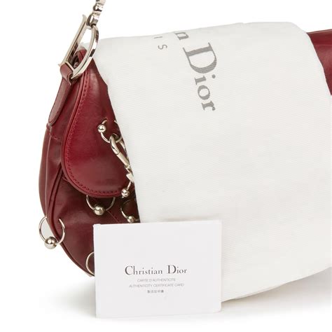 CHRISTIAN DIOR Calfskin Hardcore Pierced Saddle Bag.